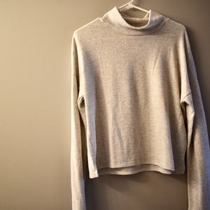 Grey Mock-neck Sweater